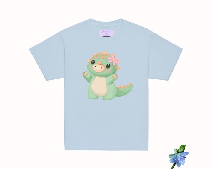 Kids Baby Dinosaur Graphic Tee - Classic Cotton Short Sleeve Shirt