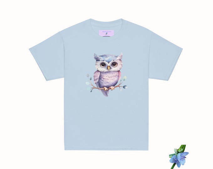 Owl Graphic Short Sleeve Tee - Comfy & Cute Kids' Shirt