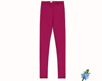 Berry Pink Youth Leggings | Sustainable Fashion for Kids