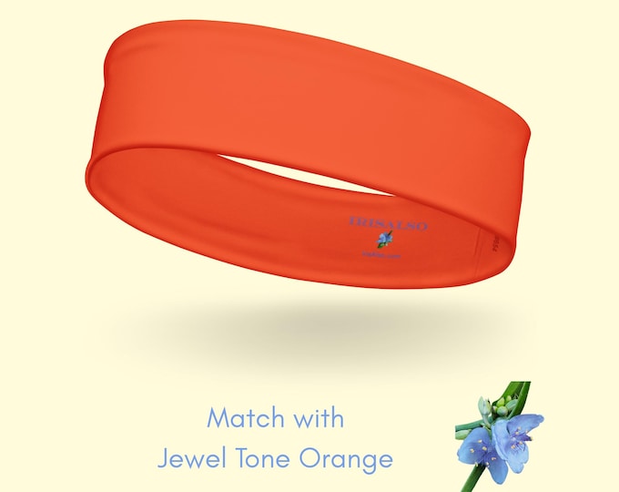 Sustainable Fashion: Jewel Tone Orange Headband for Girls | Recycled Polyester