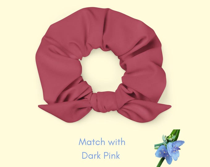 Girls' Eco-Friendly Hair Accessories | Recycled Dark Pink Scrunchie
