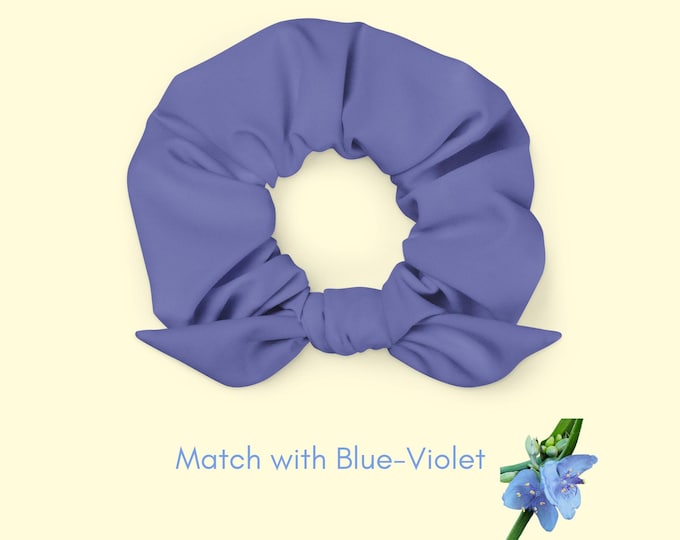 Girls' Blue-Violet Scrunchie Ponytail Holder - Recycled & Stylish Hair Accessory