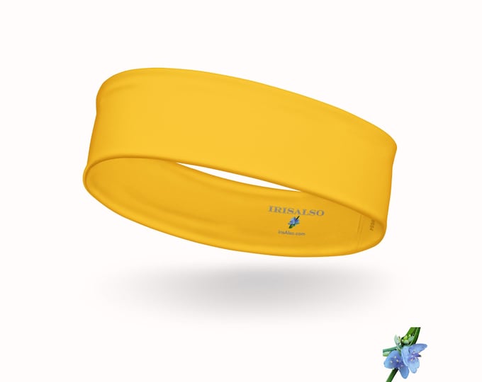 Girls' Jewel Tone Yellow Headband - Eco-Conscious Recycled Polyester Fashion