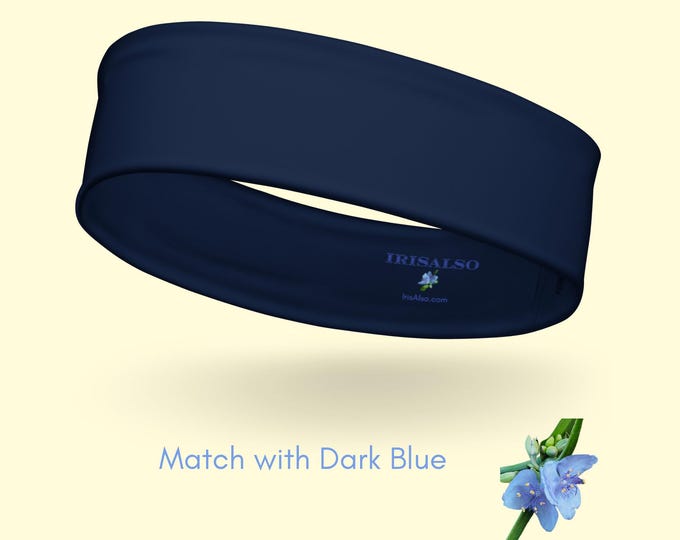 Dark blue headband for girls ecofriendly sustainable fashion