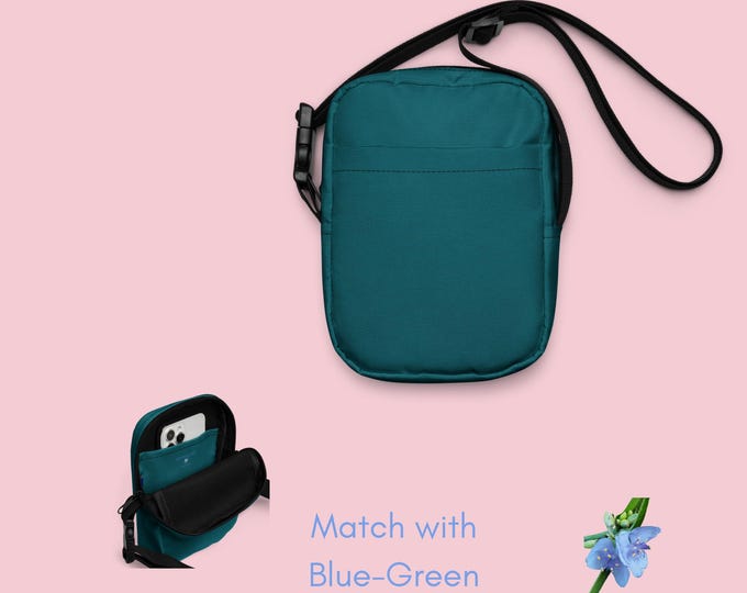 Blue-Green Crossbody Bag for Girls | Basic Style Shoulder Bag