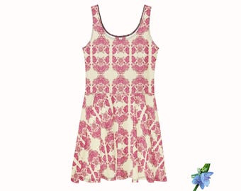 Butterfly Lace Skater Dress for Women - Boho Style Fashion