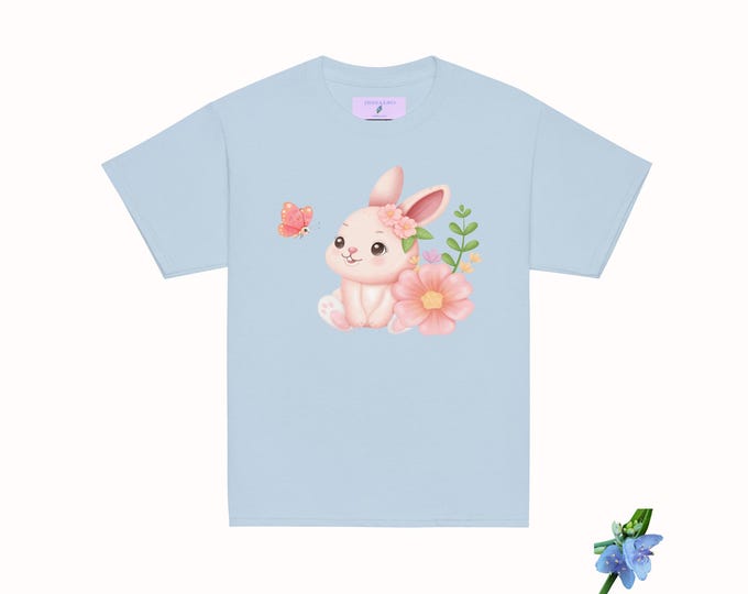 Baby Bunny & Flowers Youth Classic Tee – Cute Spring T-Shirt