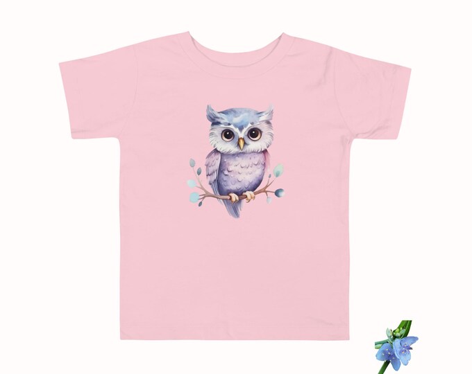 Cute Owl Graphic Toddler Short Sleeve Tee - Fun Kids' Apparel