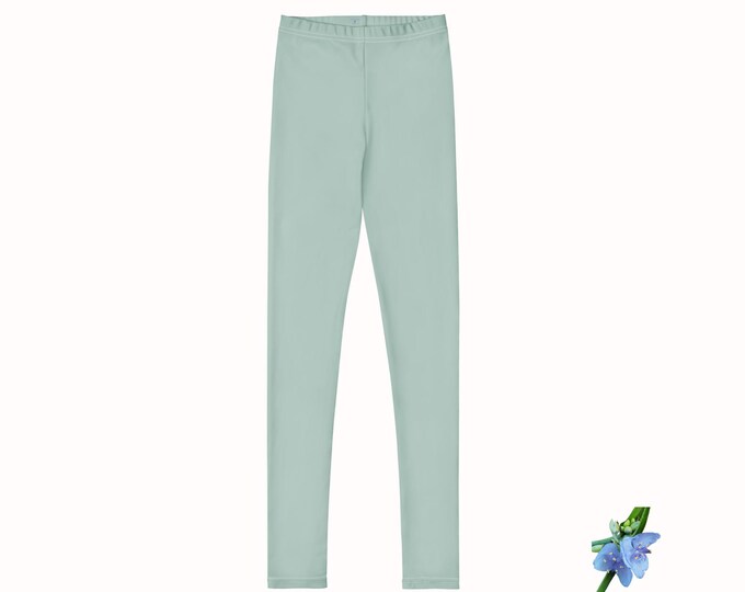 Dusty Green Girls Leggings | Basic Style Essential Layering Piece