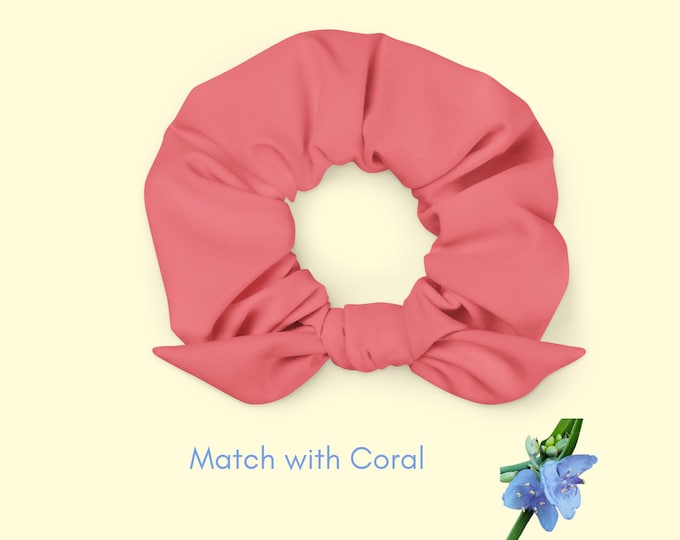 Eco-Friendly Coral Scrunchie | Perfect Hair Accessory for Active Girls