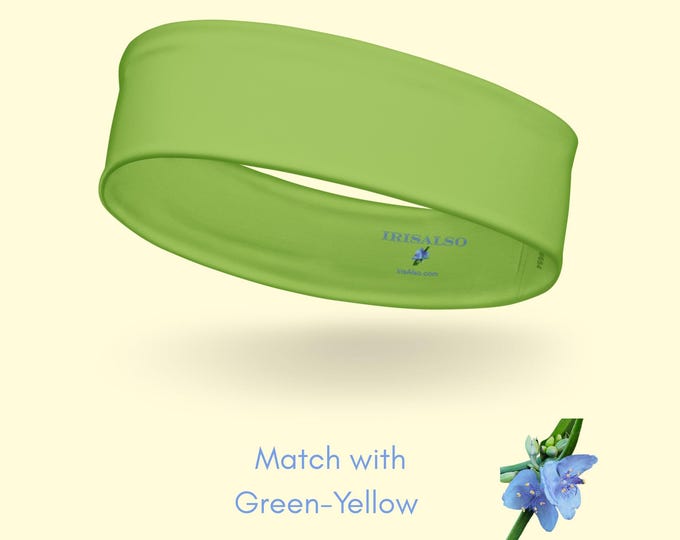 Eco-Friendly Green-Yellow Recycled Headband for Girls