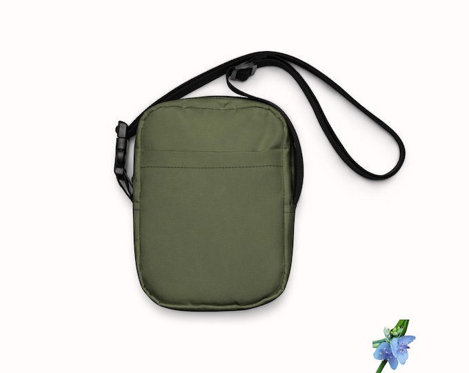 Water Resistant Olive Crossbody Bag - Perfect for Everyday Use
