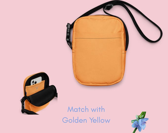 Stylish Golden Yellow Crossbody Bag - Perfect for Girls