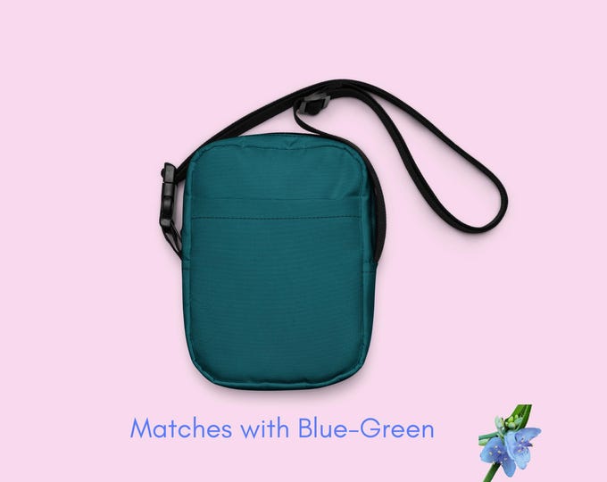Blue-Green Crossbody Bag for Girls | Basic Style Shoulder Bag