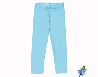 Toddler Girls' Basic Blue Leggings - Stylish & Comfy