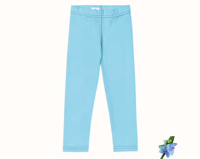 Toddler Girls' Basic Blue Leggings - Stylish & Comfy