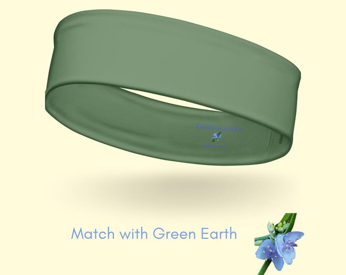 Green Earth Color Headband for Girls | Sustainable Fashion - Recycled Polyester Fabric