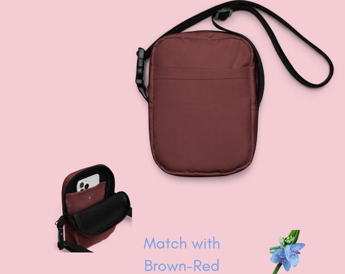 Girls' Brown-Red Waterproof Crossbody Bag - Perfect for Any Adventure!