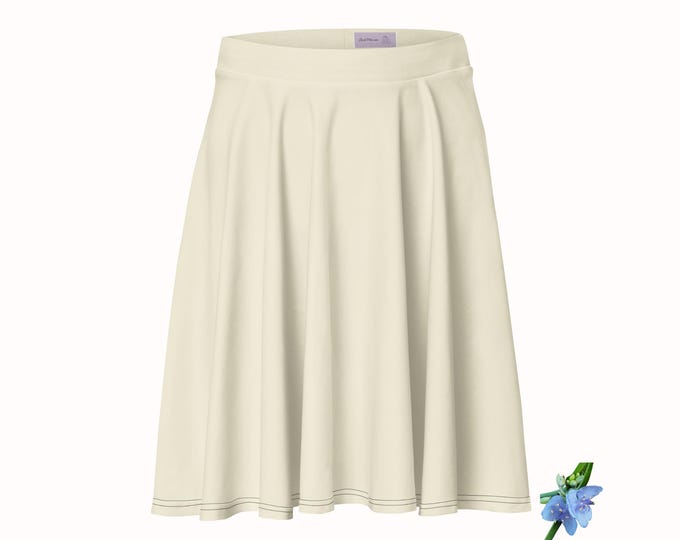 Circle Skirt in Apricot White