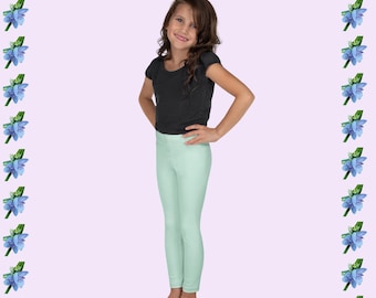 Solid Green Toddler Leggings - Basic Kids' Leggings for Everyday Wear