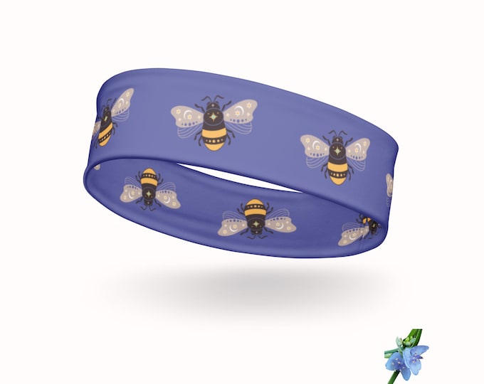 Chic Boho Bee Print Headband - Stylish Hairband for All Occasions