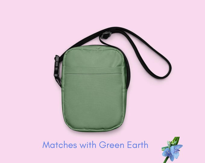 Eco-Friendly Green Earth Crossbody for Girls - Perfect Utility Bag
