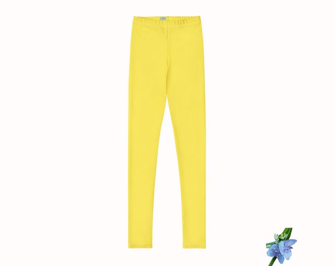 Bright Yellow Leggings for Girls | Youth Sizes 8-20
