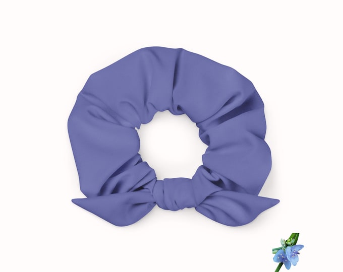 Girls' Blue-Violet Scrunchie Ponytail Holder - Recycled & Stylish Hair Accessory