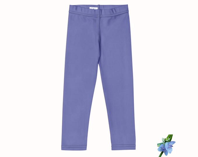 Trendy Basics for Kids: Soft Blue-Violet Leggings - Essential Wardrobe Staple