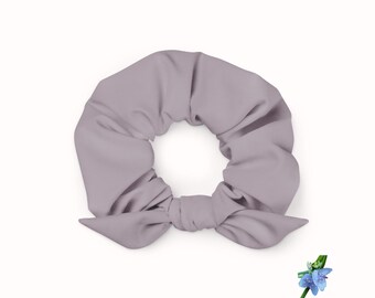Eco-Friendly Dusty Lavender Scrunchie Ponytail Holder for Girls - Recycled Hair Tie