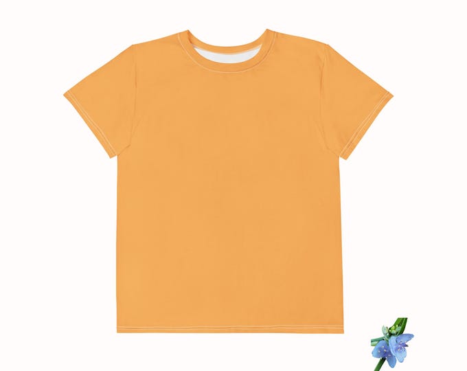 Golden Yellow Crew Neck T-Shirt for Kids - Soft Cotton