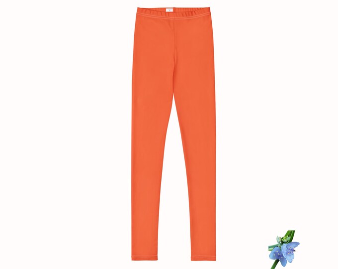 Jewel Tone Orange Leggings for Girls | Sizes 8-20