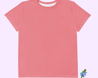 Pink Youth Cotton Crew Neck T-Shirt - Soft & Stylish Kids Tee