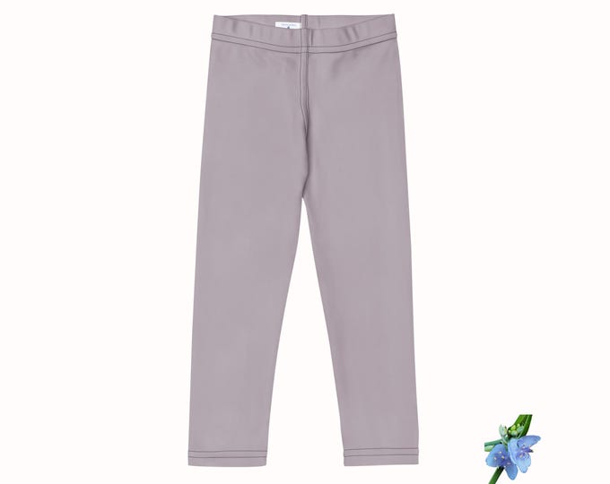Soft Dusty Lavender Kids Leggings - Essential, Trendy Basics for Little Ones