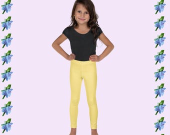 Solid Yellow Kid's Leggings - Fun Play Clothes for Active Kids