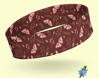 Auburn Headband with Cream and Pink Butterflies - Girls Hair Accessory