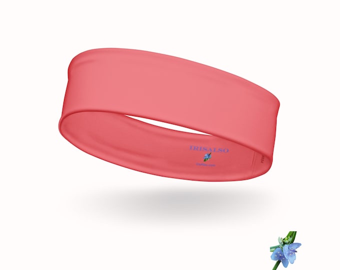 Sustainable Coral Pink Headband | Made from Recycled Polyester Materials