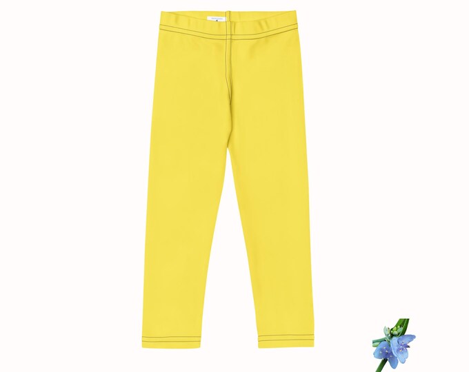 Bright Yellow Kid's Leggings - Essential Basic Style for Kids