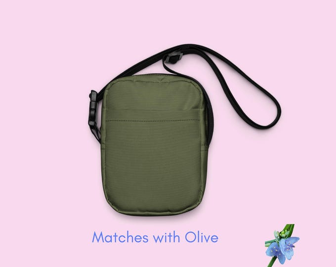 Water Resistant Olive Crossbody Bag - Perfect for Everyday Use