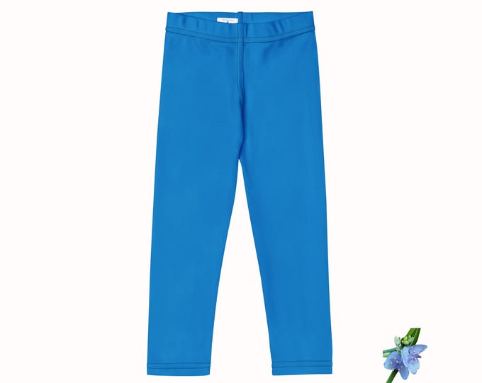 Bright Blue Toddler Girls Leggings - Comfortable & Stylish