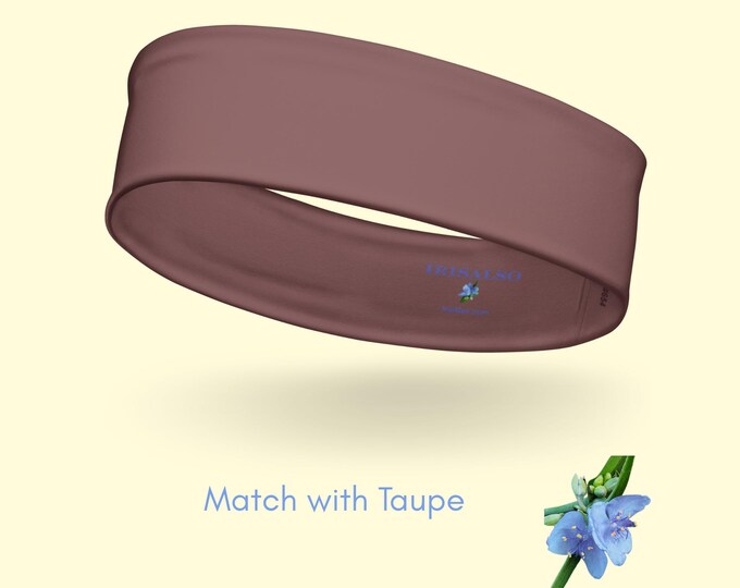 Girls Moisture Wicking Headband in Taupe | Basic Style for Everyday