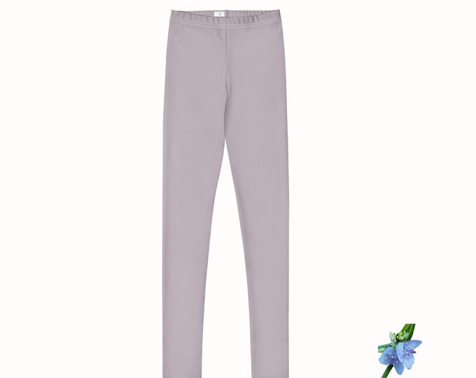 Girls Leggings in Dusty Lavender - Soft Stretchy Everyday Pants