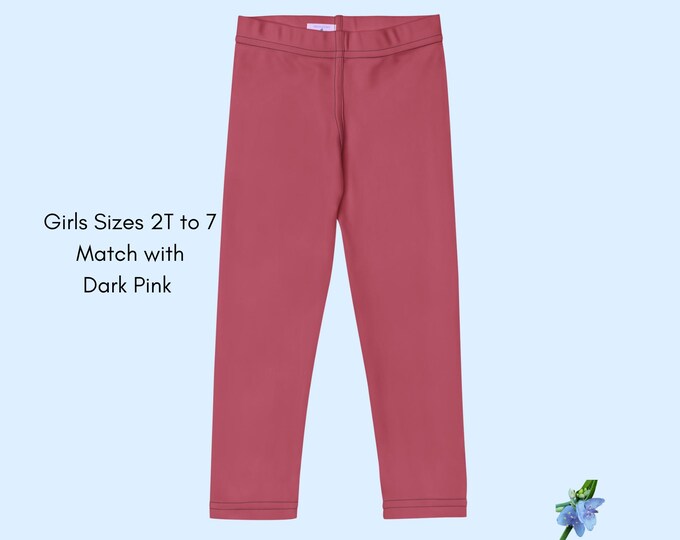 Trendy Dark Pink Girls Leggings | Comfortable Kids Wear