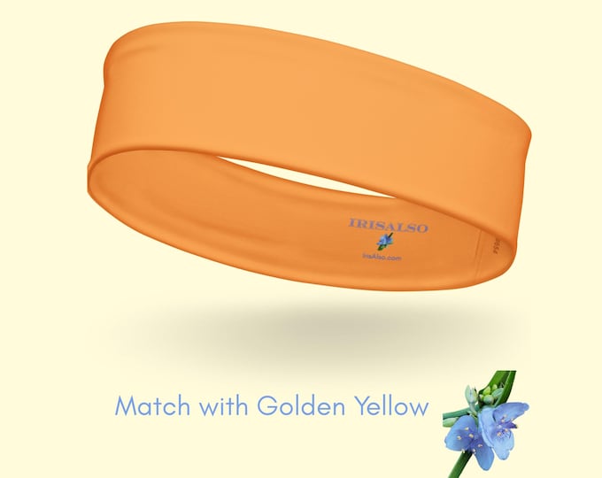 Sustainable Golden Yellow Headband | Handmade from Recycled Polyester