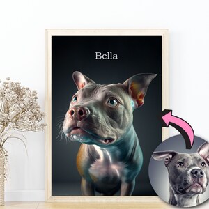 Cartoon Pet Portrait Custom, Framed Print or Digital Download, Cartoon Portrait of Dogs, Cat Cartoon, Personalized Dog Lover Gift image 9