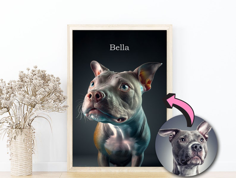 Cartoon Pet Portrait Custom, Framed Print or Digital Download, Cartoon Portrait of Dogs, Cat Cartoon, Personalized Dog Lover Gift image 9