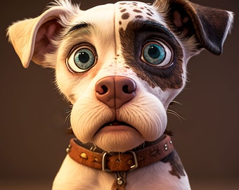 Ritratto personalizzato di un animale domestico, stampa incorniciata o download digitale, regalo personalizzato per gli amanti dei cani