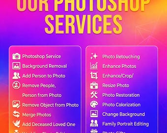Custom Photo Editing Service: Restoration, Face Swap, Enhance, Colorize, Person Removal (Digital File)