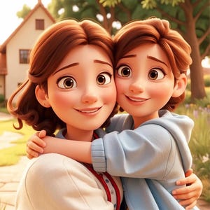 Benutzerdefinierte Pixar Cartoon Portrait Geschenk für Paar und Familie, verwandeln Sie Ihr Foto in eine Disney Portrait-Animation, Geschenk für Sie, Mom Geschenke