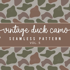 Vintage naadloze camouflagepatroon eend, old school camouflage, moerascamouflage, camouflageachtergronden, camouflagesublimatiepatroon, camouflagepatroon van eendjacht